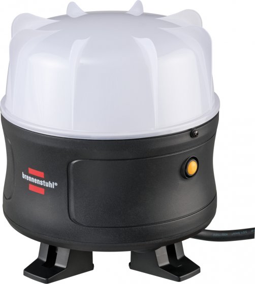 Brennenstuhl 360° LED Baustrahler (LED Arbeitsstrahler mit spritzwassergeschützter Steckdose, 50W, 5400lm, IP54, mit 5m Kabel)