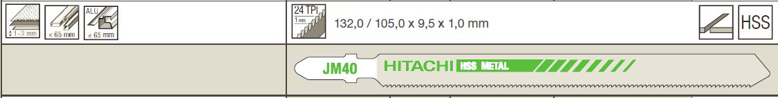 Hitachi Stichsägeblatt JM40  (5St.)   -750014