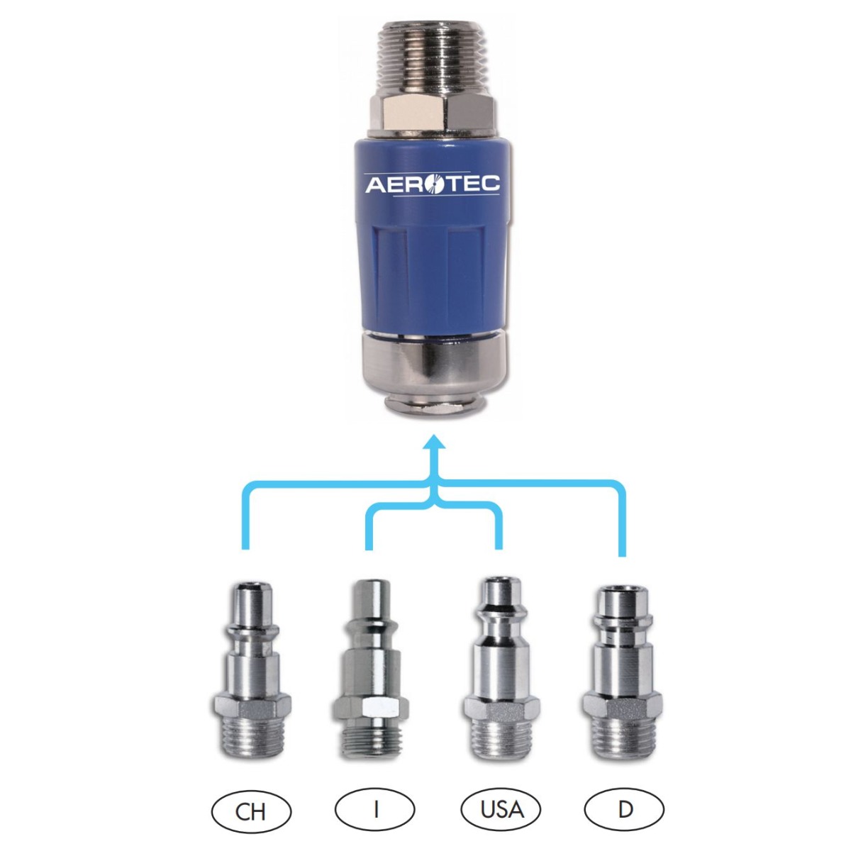 AEROTEC Sicherheitskupplung 3/8" AG Blister - 2005302Blister