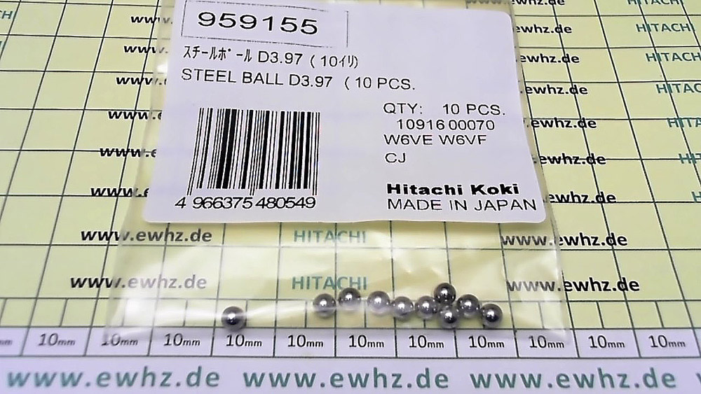 Hitachi Stahlkugeln D3.97 (10ST) - 959155