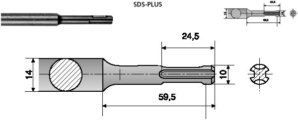 Hitachi HM-Bohrer SDS-Plus 16x550mm 40017050