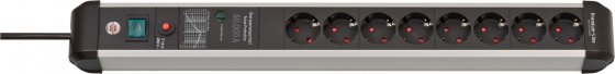Brennenstuhl Premium-Protect-Line Steckdosenleiste 8-fach mit Überspannungsschutz (3m Kabel, mit Schalter, Made in Germany)