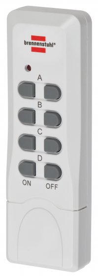 Brennenstuhl Funkschalt-Set RCS 1000 N Comfort, 2er Funksteckdosen Set (mit Handsender und erhöhtem Berührungsschutz)