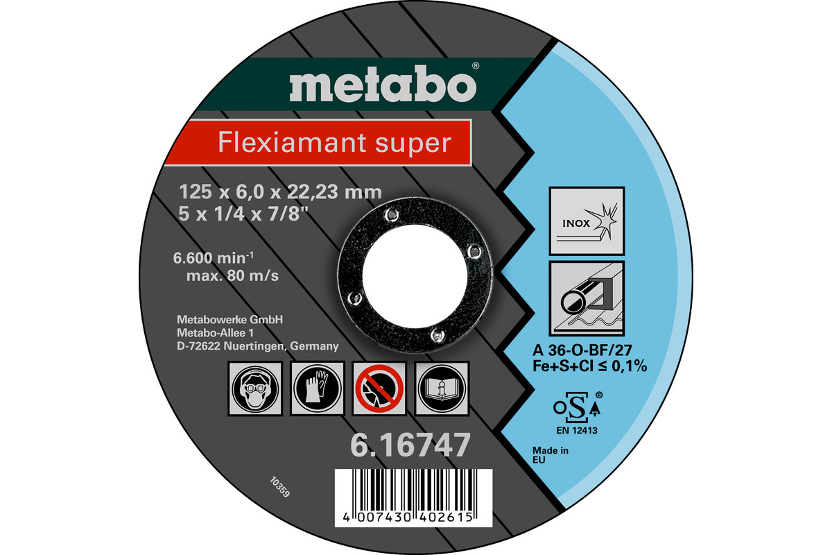 Flexiamant super 125x6,0x22,2 Inox