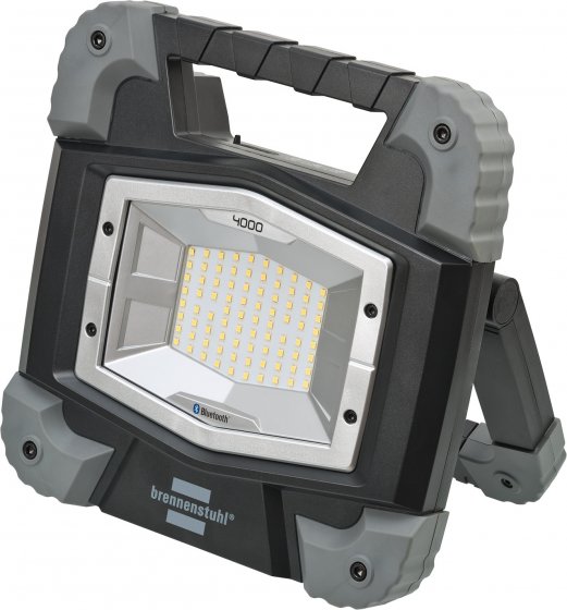 Brennenstuhl Akku LED Baustrahler TORAN 40W für außen mit Lichtsteuerungs-App (LED Arbeitsleuchte mit Bluetooth Verbindung zum Smartphone und App zum Steuern von Lichtfunktionen, LED Arbeitsstrahler mit max. 30h Leuchtdauer, 3800lm, IP55)