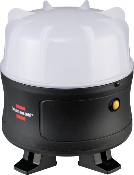 Brennenstuhl Akku LED Baustrahler mit 360° Rundumbeleuchtung / Bauscheinwerfer 30W (mit Li-lon Akku, LED Arbeitsleuchte mit blendfreiem Licht, mit Ein-/Ausschalter)