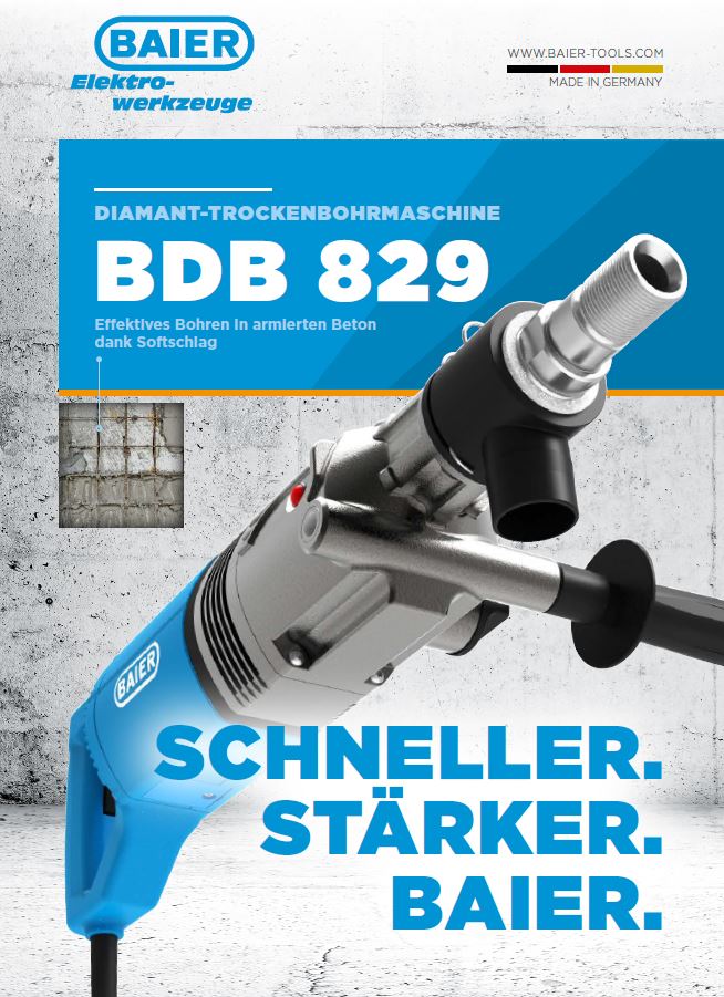 Baier DIA-Trockenbohrmaschine mit Softschlag BDB829 -9325