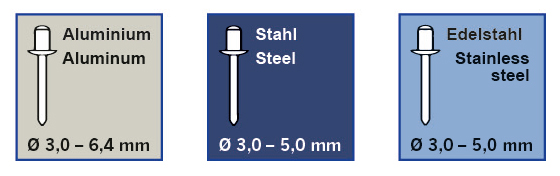 Projahn PROFI-Blindnietvorsatz-Adapter mit Haltegriff Zur Verarbeitung von Blindnieten der Durchmesser 3,0 / 3,2 / 4,0 / 4,8 / 5,0 / 6,4 mm Professional -398064