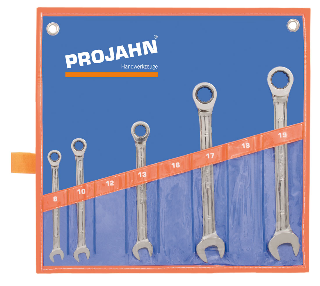 Projahn GearTech Ratschenschlüssel-Satz Klassik ohne Umschaltknopf 5-tlg. metrisch Plus / -9981