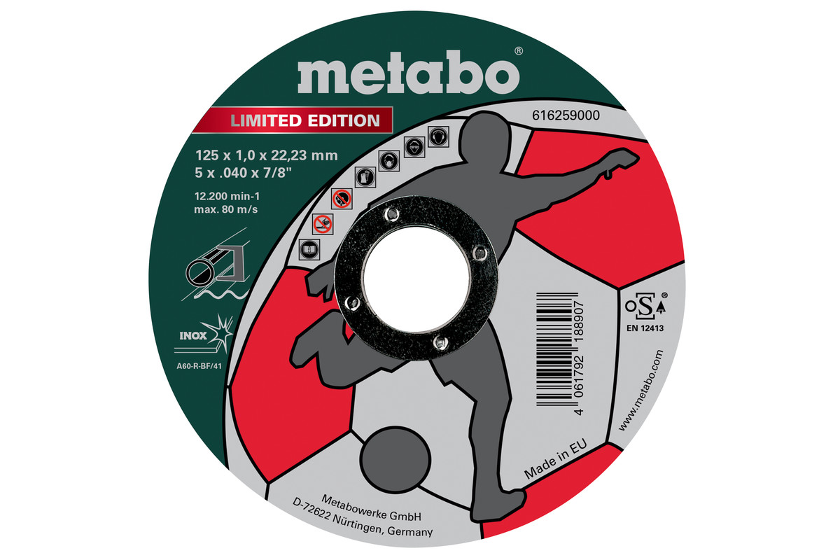 Ltd Edition Soccer 125x1,0x22,23 mm Inox