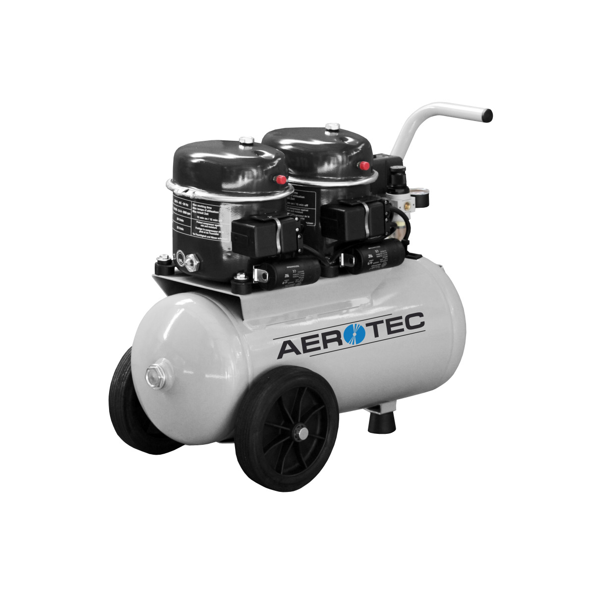 AEROTEC Kolbenkompressor Silent TWINPAINT 100/24 Airbrushkompressor - 20052399