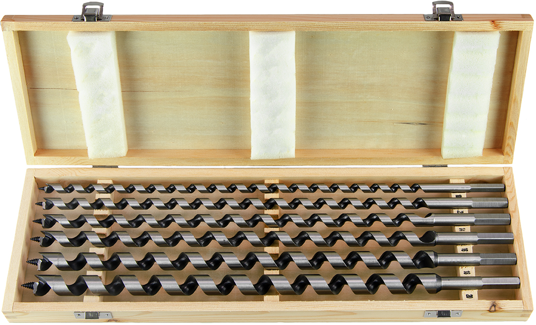PROJAHN S Holz Schlangenbohrer Set 6-tlg. Ø 10 - 20 mm 460 mm Länge Zylinderschaft Professional -99930