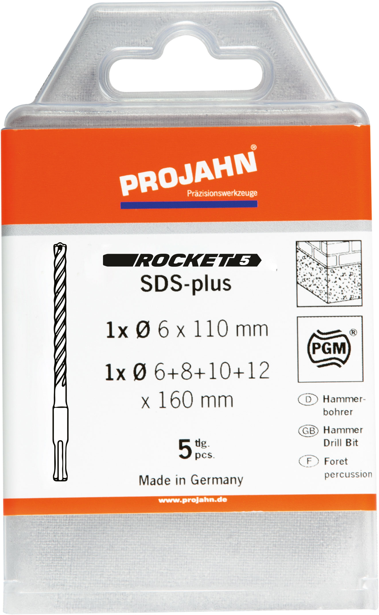 Projahn Hammerbohrer Rocket 5 SDS-plud Set 5 tlg. -Professional / -83046