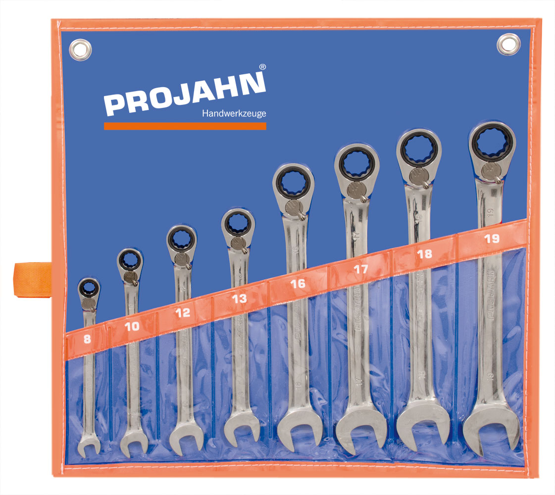 Projahn GearTech Ratschenschlüssel-Satz umschaltbar 8-tlg. metrisch Professional / -3999