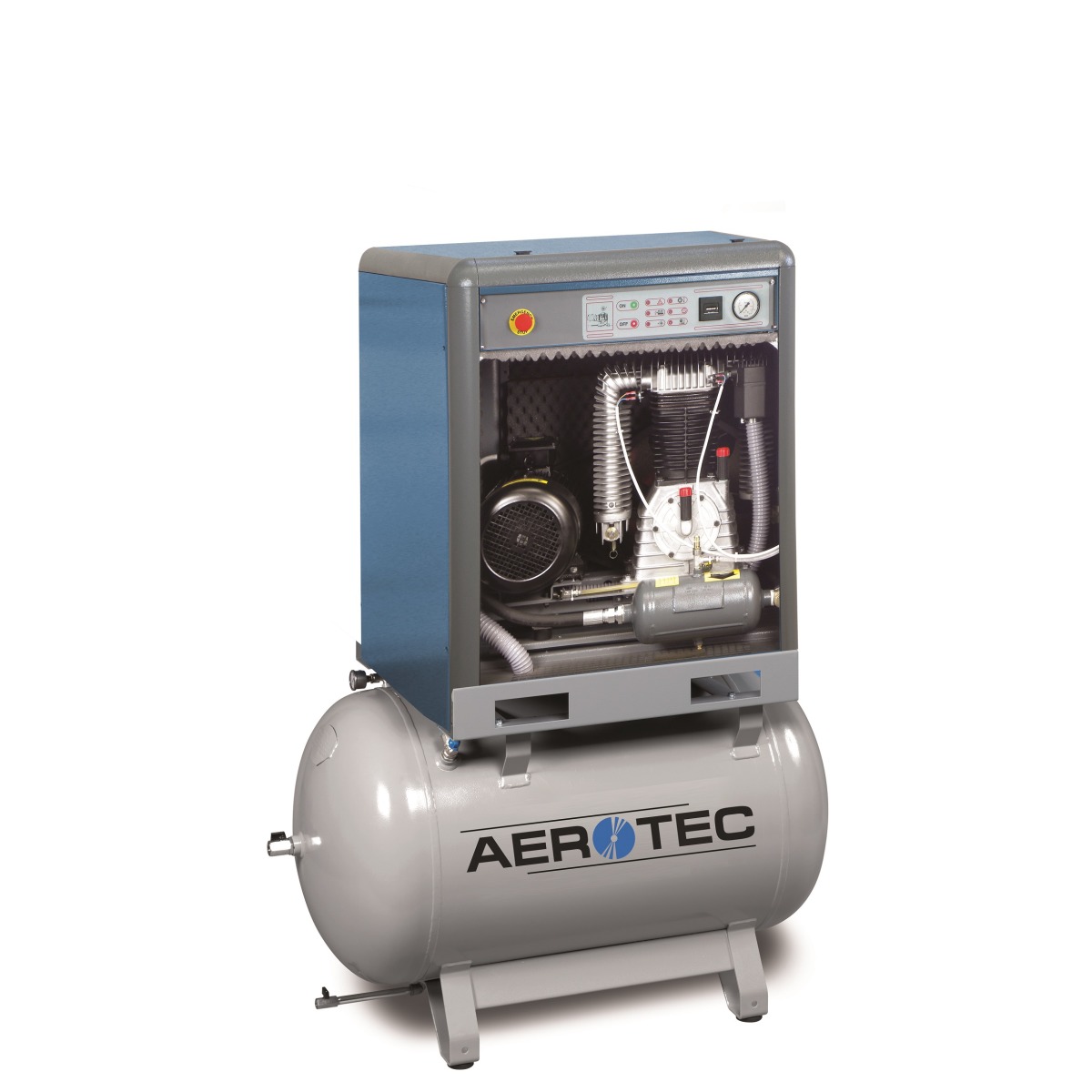 AEROTEC Kolbenkompressor K-AK50-15 -270 - 7,5 kW - mit ST Schaltung 15 bar - 20161028
