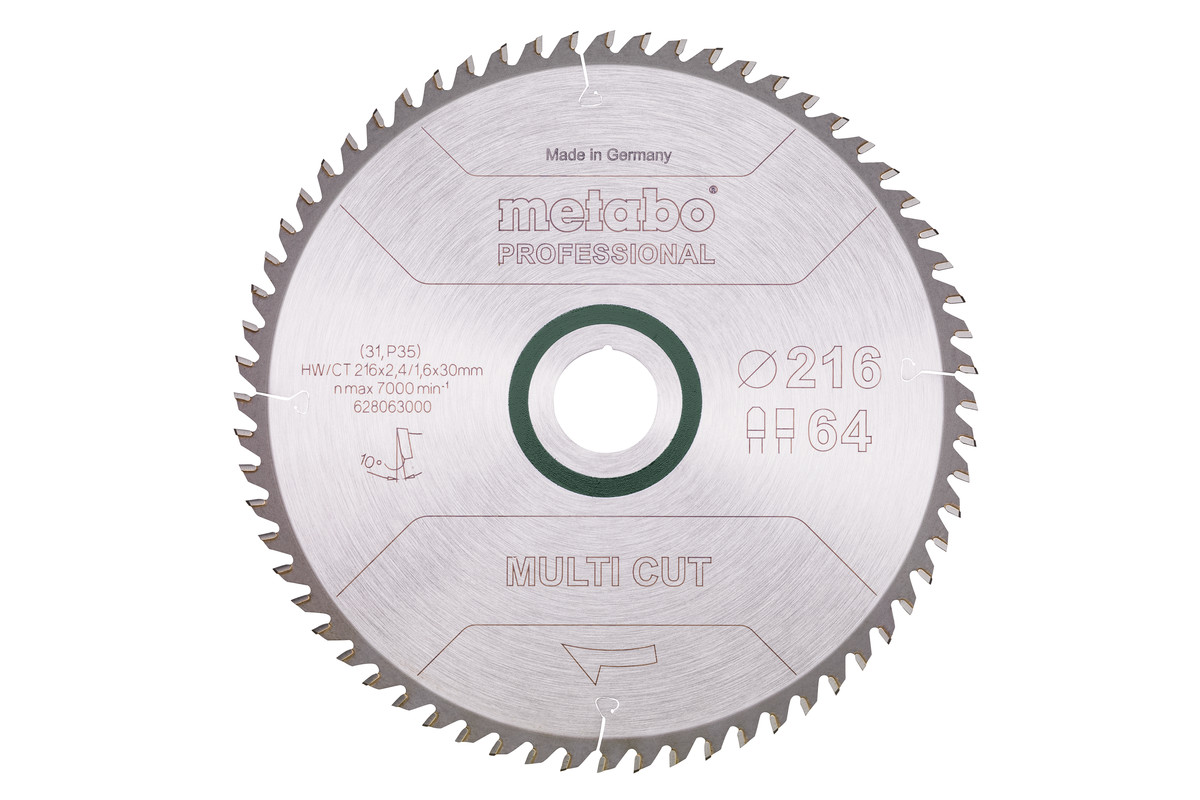 MultiCutProf 216x30, 64 FZ/TZ 10°